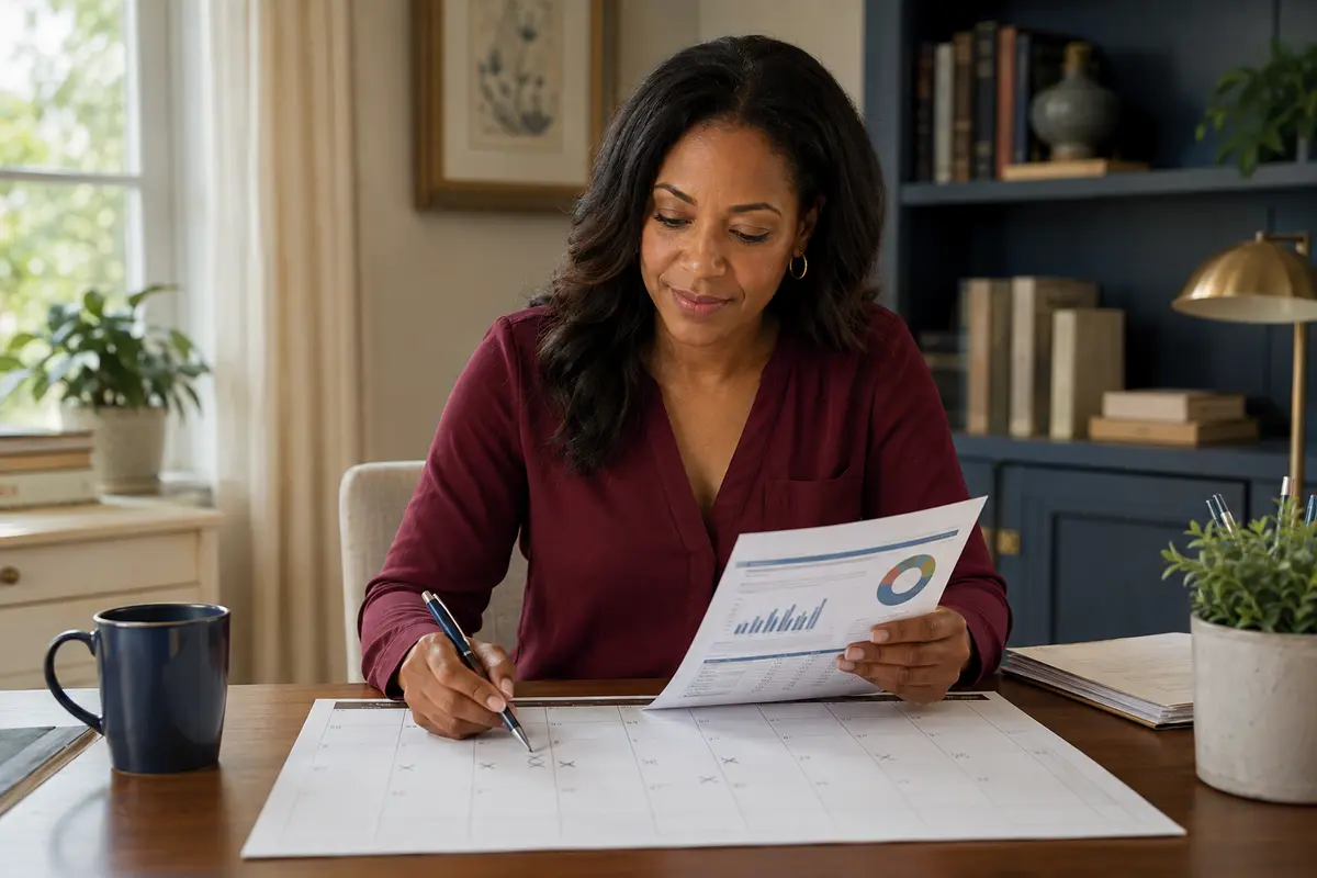 Woman reviewing the timeline of hard inquiries on her credit report